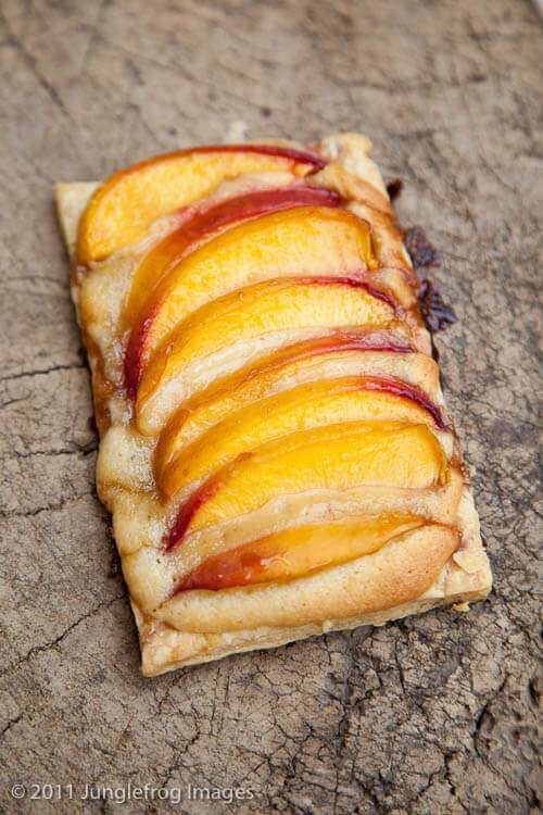 Nectarine frangipane flan