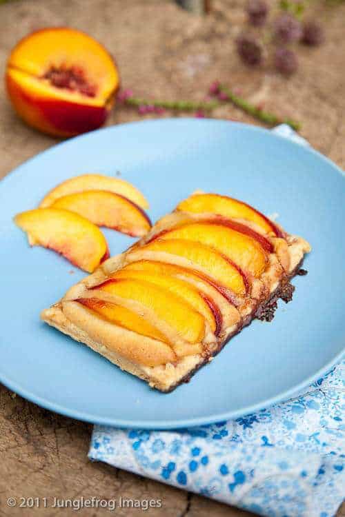 Nectarine frangipane flan | insimoneskitchen.com