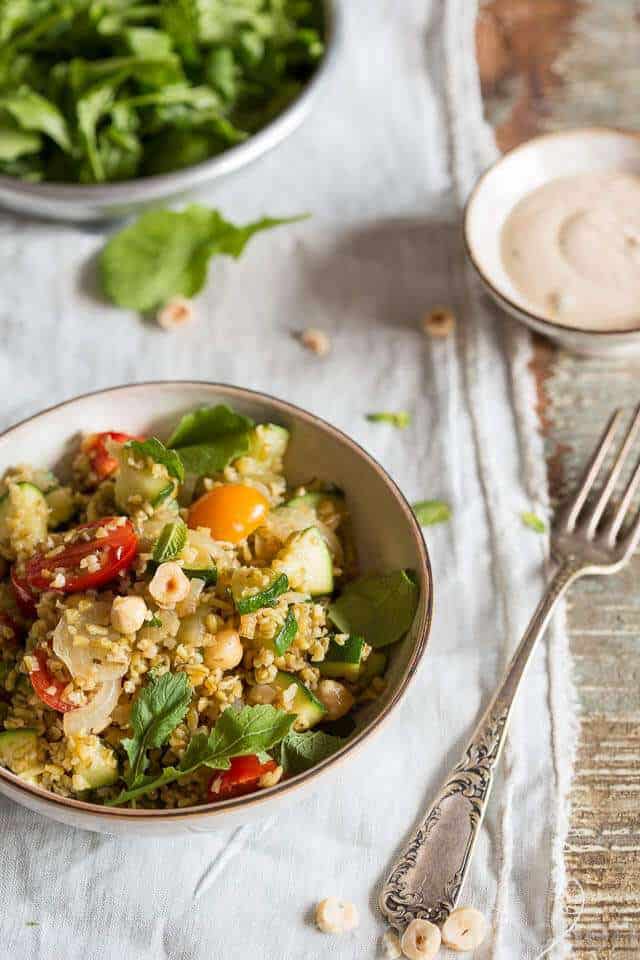 Freekeh salade met courgette | insimoneskitchen.com