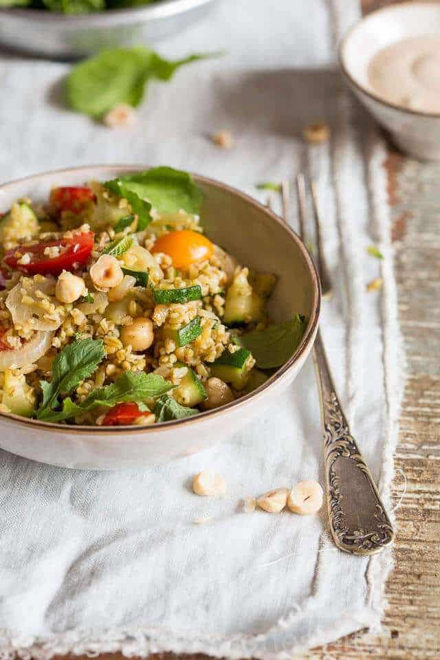 Freekeh met courgette | insimoneskitchen.com