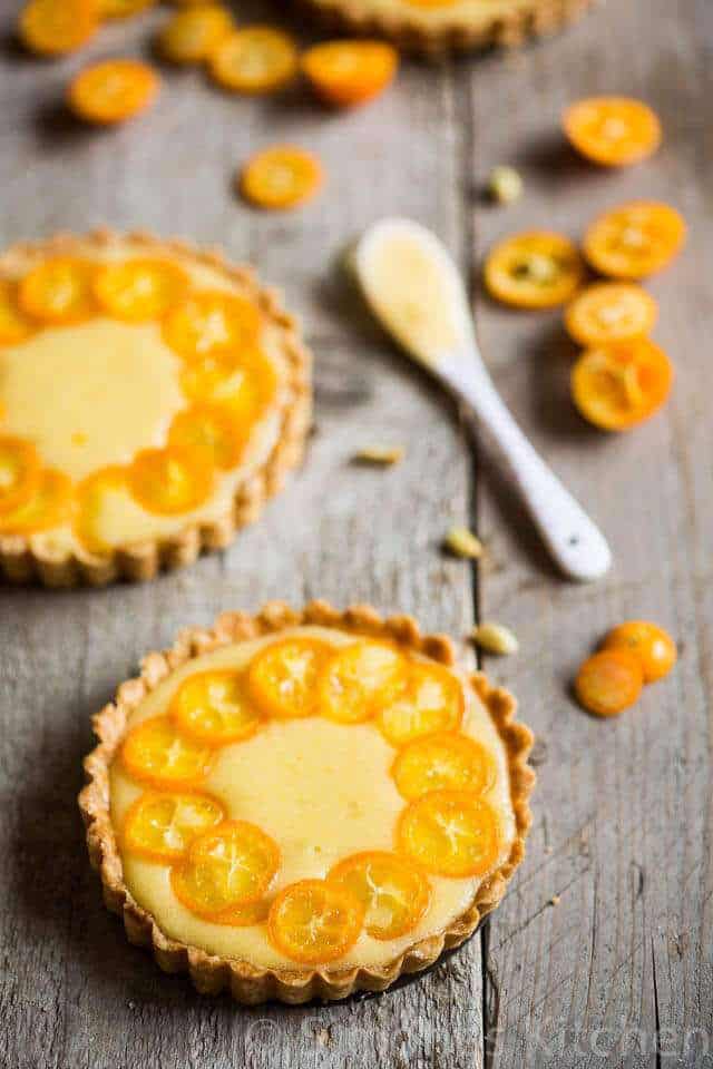 Lime curd tarts with kumquats | insimoneskitchen.com