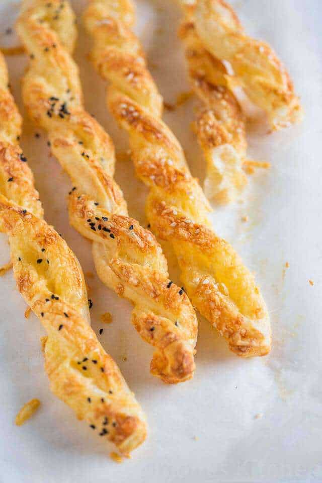 Puff pastry cheese sticks | insimoneskitchen.com