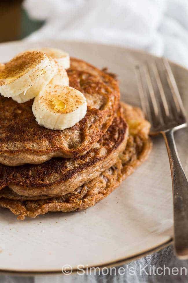 Closeup of buckwheat pancakes