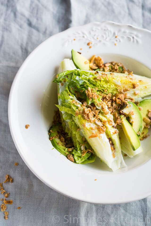 Caesar salad met havermout croutons | insimoneskitchen.com