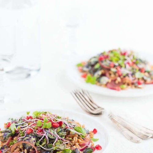 Salade van farro en spruitjes | insimoneskitchen.com