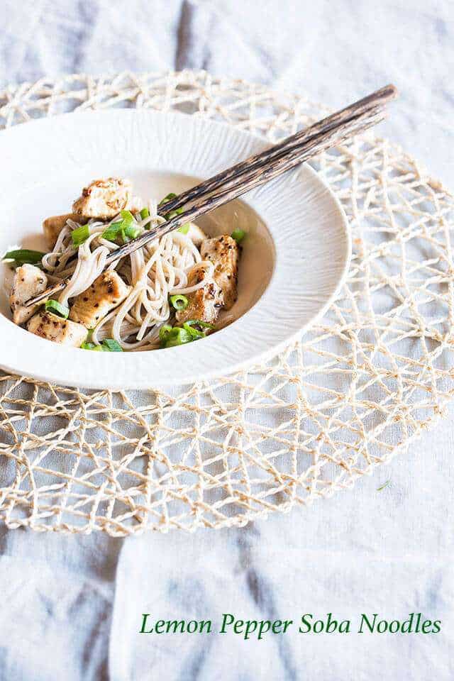 soba noodles with lemon pepper