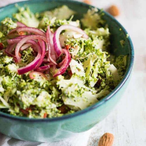 Raw broccoli salad