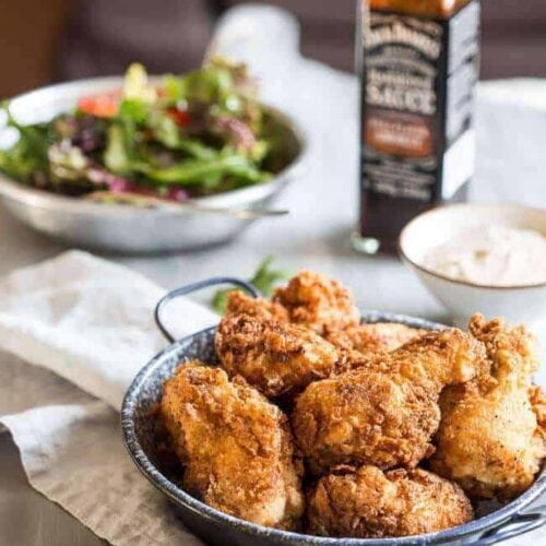 Goudgeel gefrituurde kip | insimoneskitchen.com