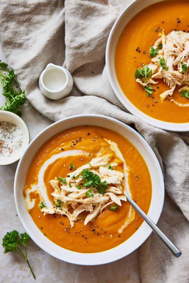 sweet potato soup with chicken