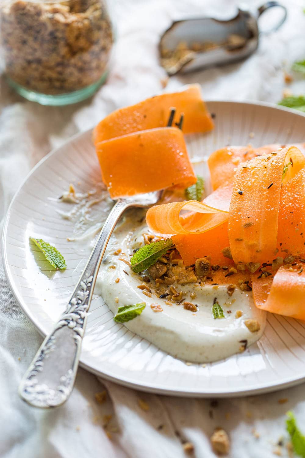 Carrot salad with dukkah