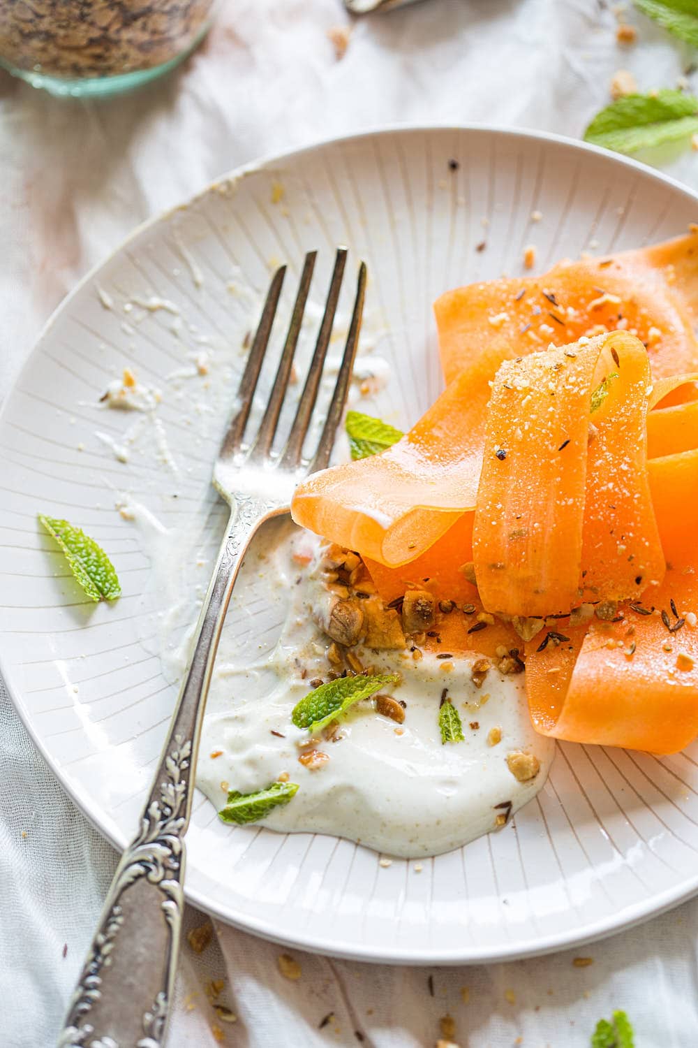 Carrot salad with dukkah