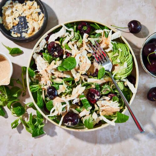 Chicken salad with cherries