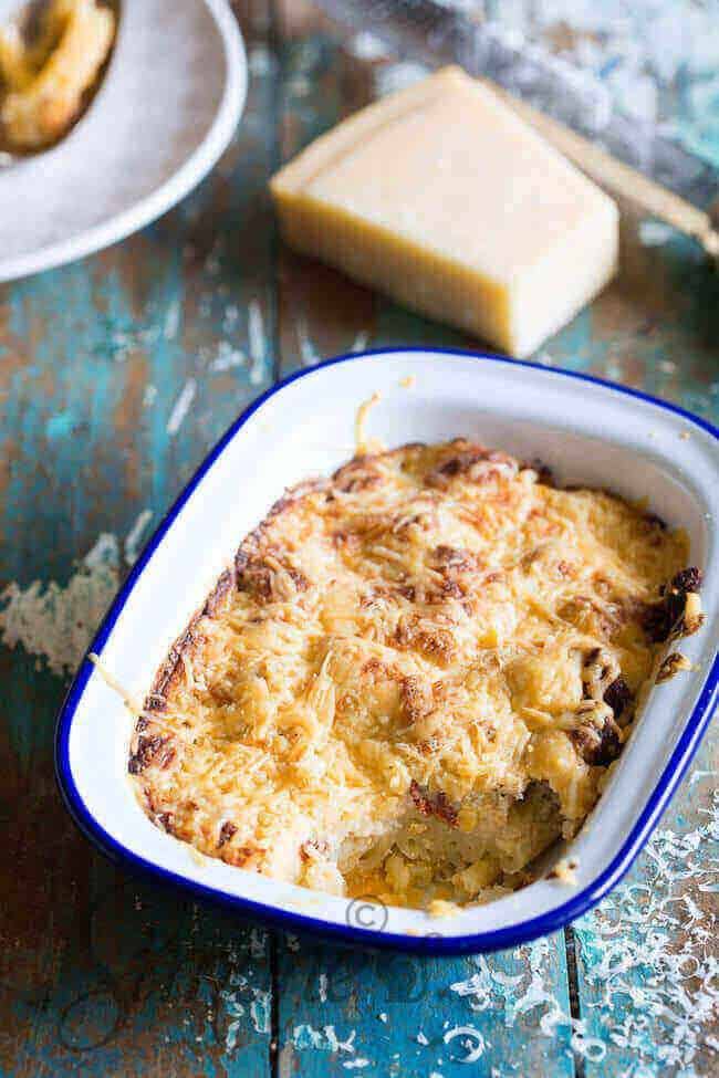 Dudefood worthy mac and cheese with chorizo and cauliflower | insimoneskitchen.com