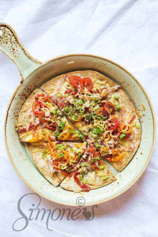 Superfast pizza with tortilla | insimoneskitchen.com