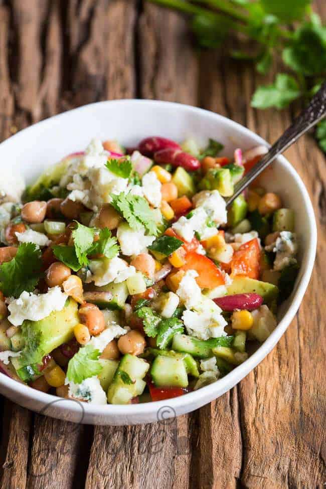 Bonen salade met blauwe kaas | insimoneskitchen.com