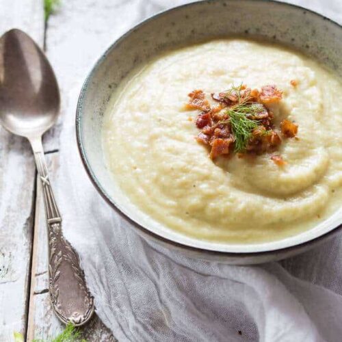 Salsify soup with celeriac | insimoneskitchen.com