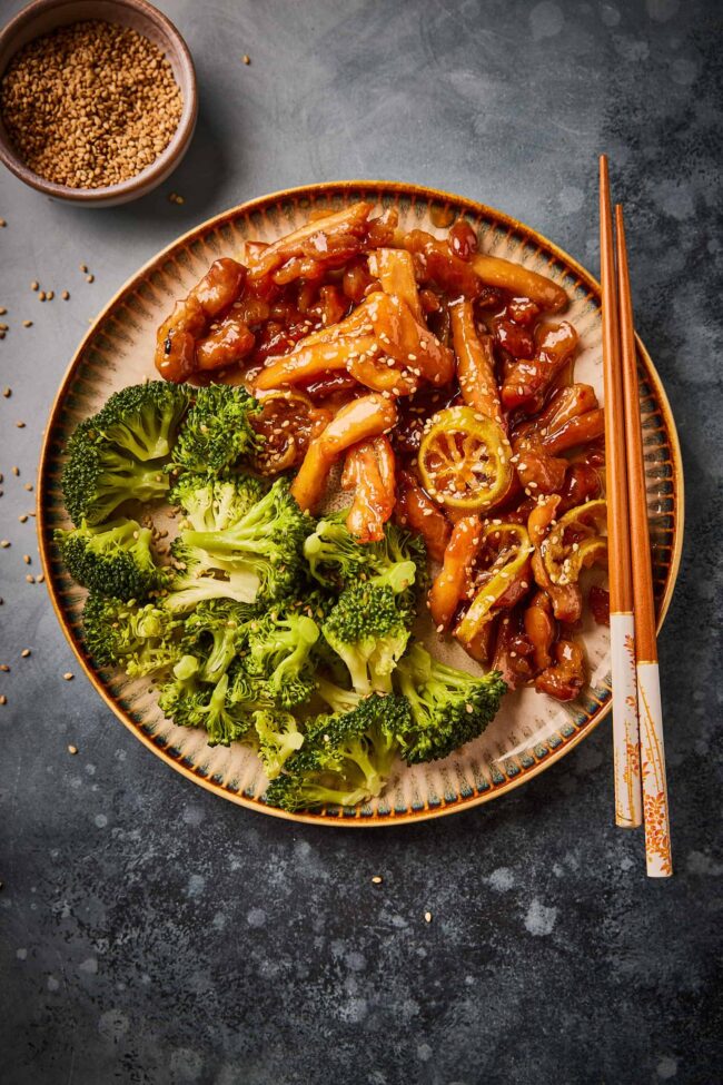 Sticky ginger and lime chicken