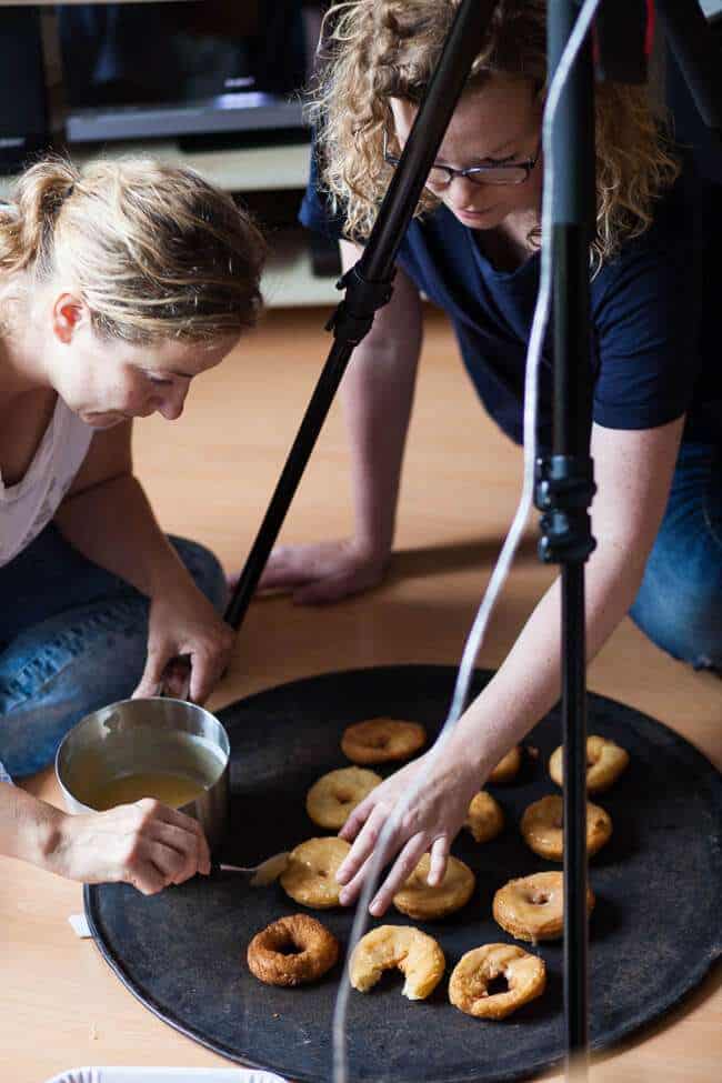 Behind the scenes at the photoshoot