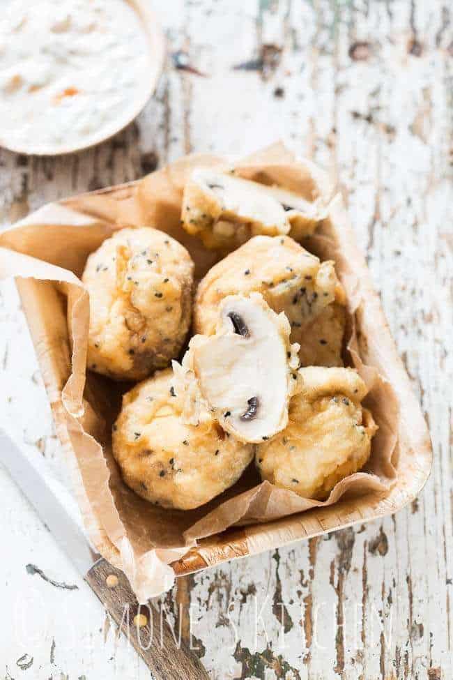 Mushrooms in beer batter | insimoneskitchen.com