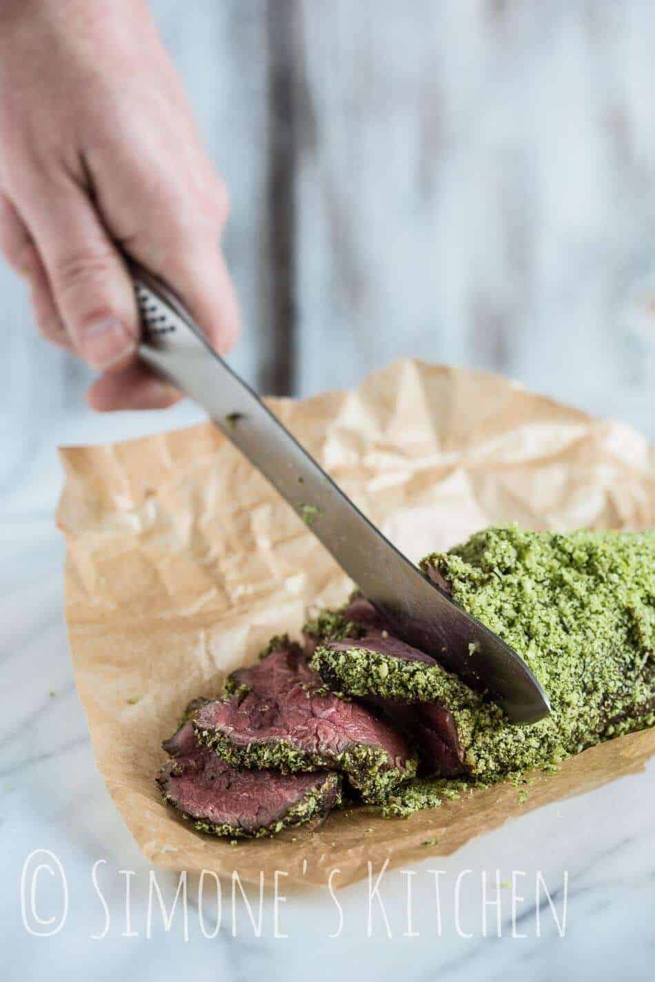 Cutting the meat | insimoneskitchen.com