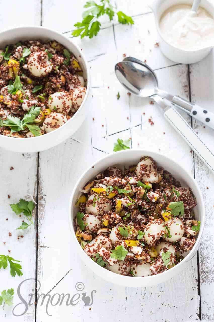 Quinoa salad with melon and chicken | insimoneskitchen.com