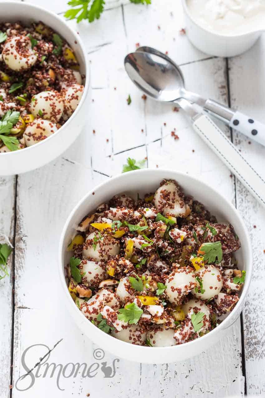 Quinoa salad with melon and chicken | insimoneskitchen.com