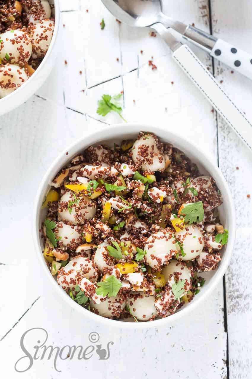 Quinoa salad with melon and chicken-5