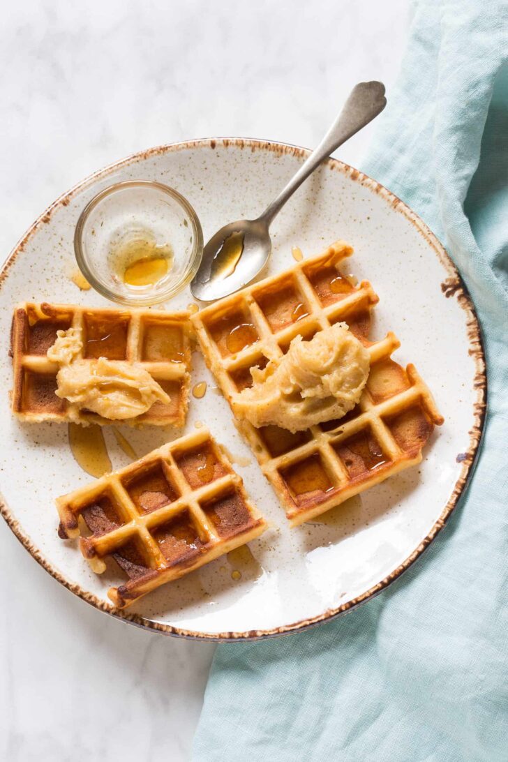 Brown butter waffles
