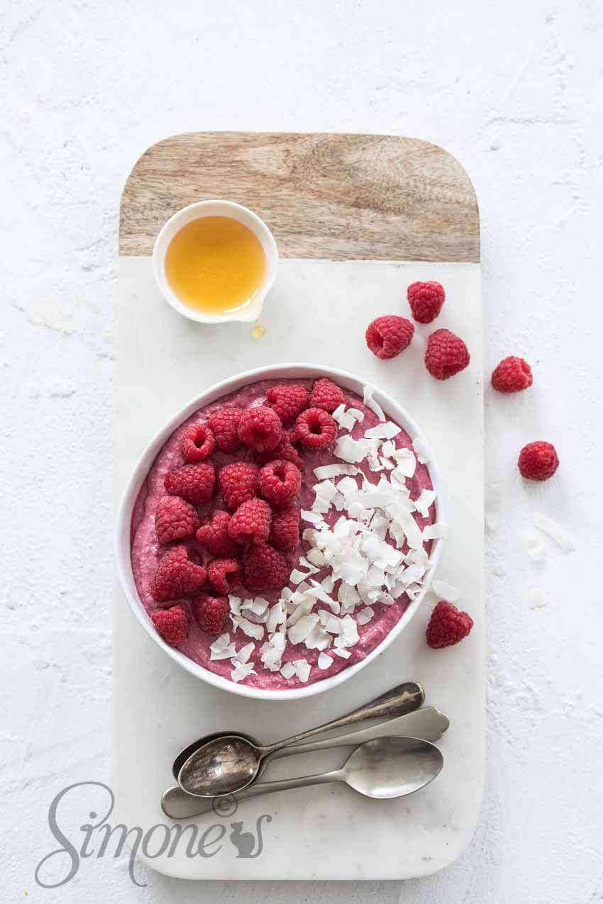 Raspberry coconut mousse | insimoneskitchen.com