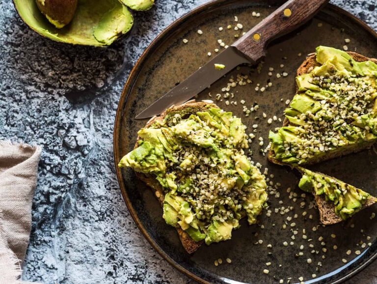 avocado toast with hemp seeds