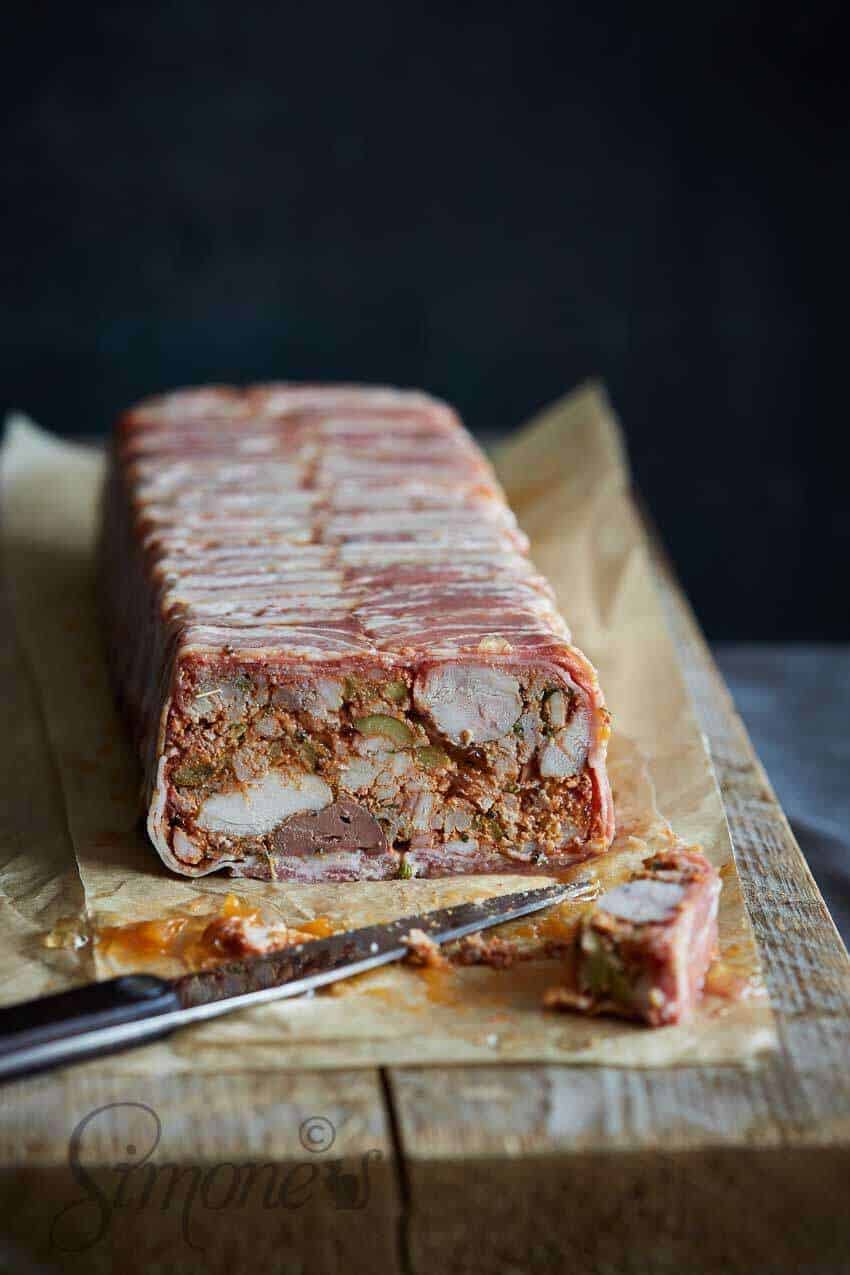 Loaf of pate with liver