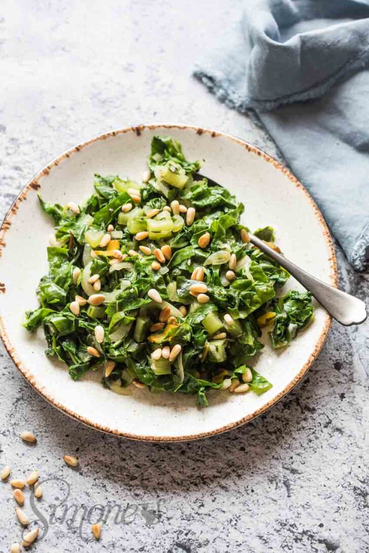 Swiss chard recipe with garlic