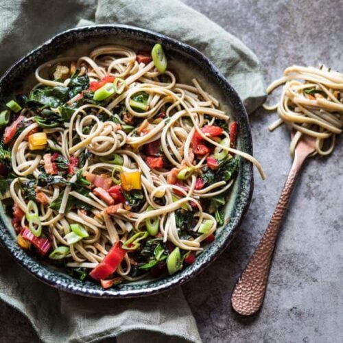 Pasta with Swiss chard