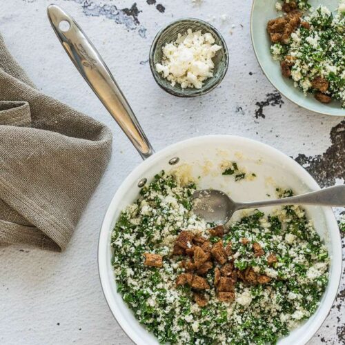 cauliflower rice with kale