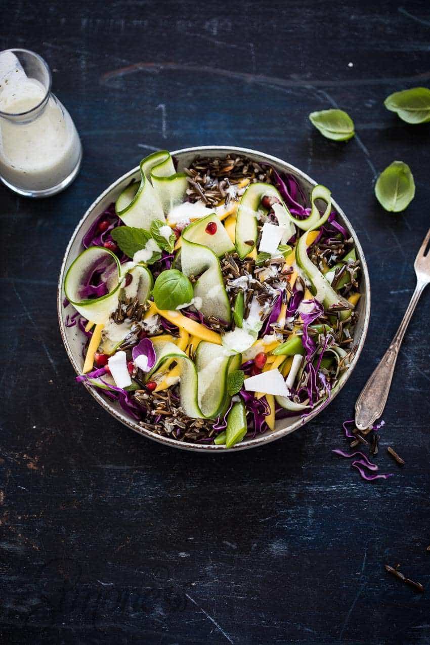 Asian salad with black rice | insimoneskitchen.com