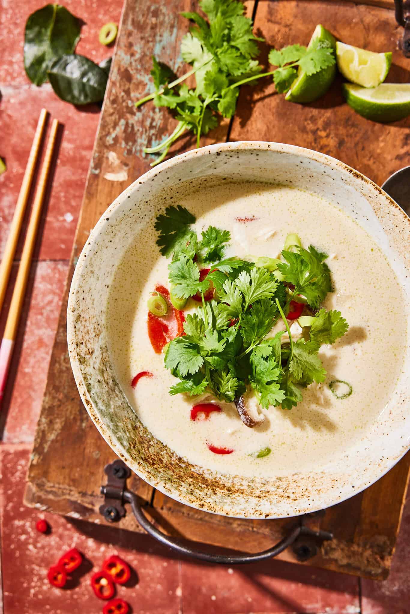 Thai coconut chicken soup