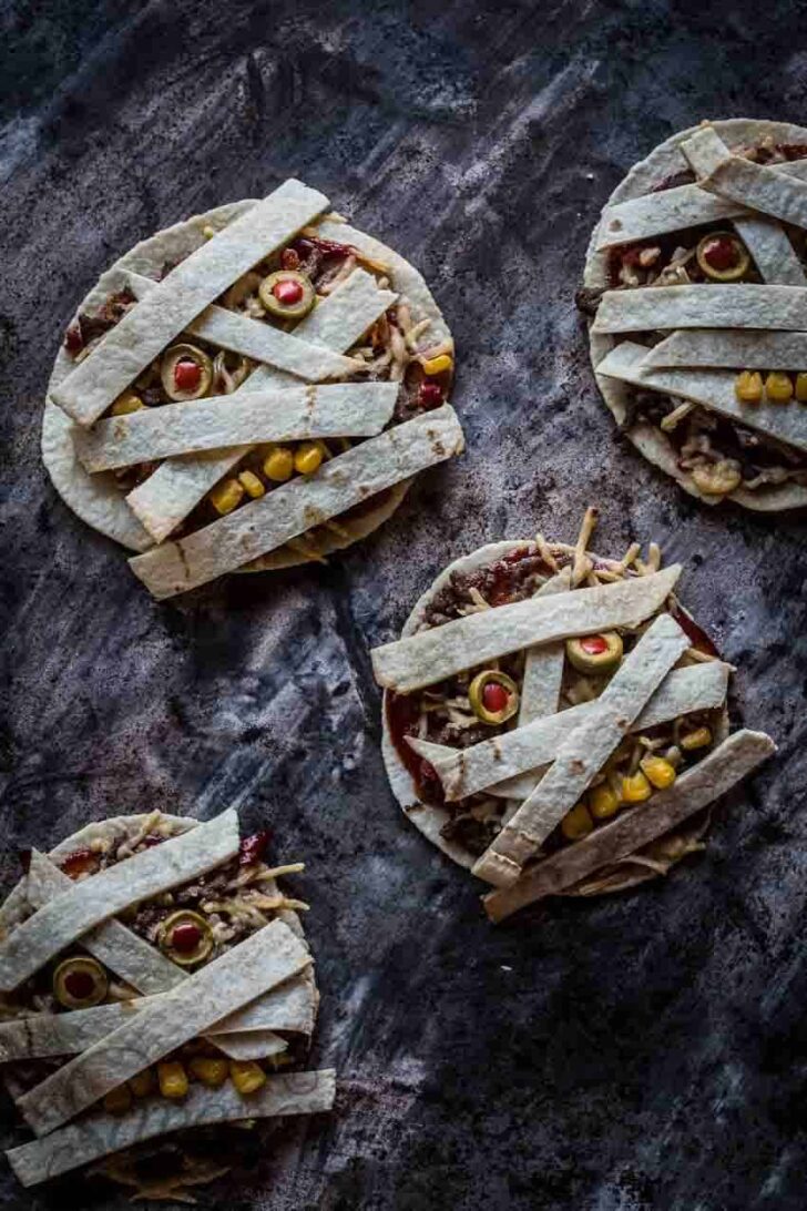 halloween mummy tortilla