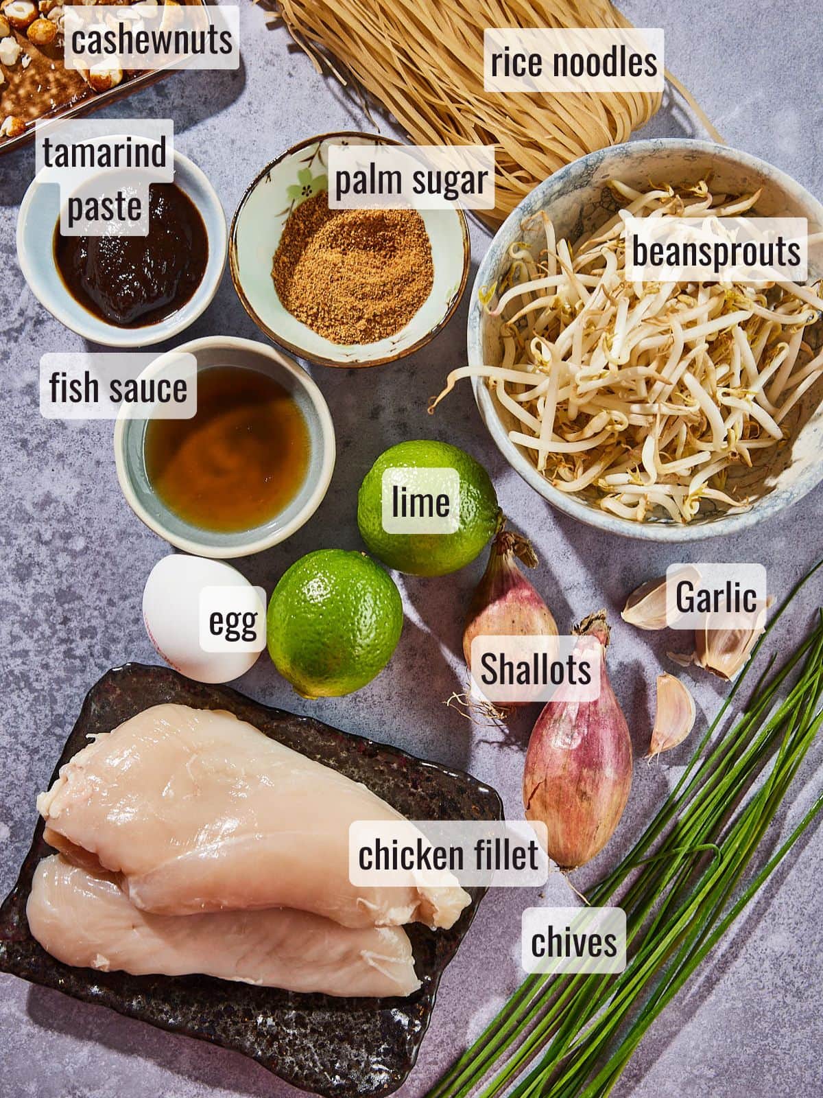 Pad Thai ingredients