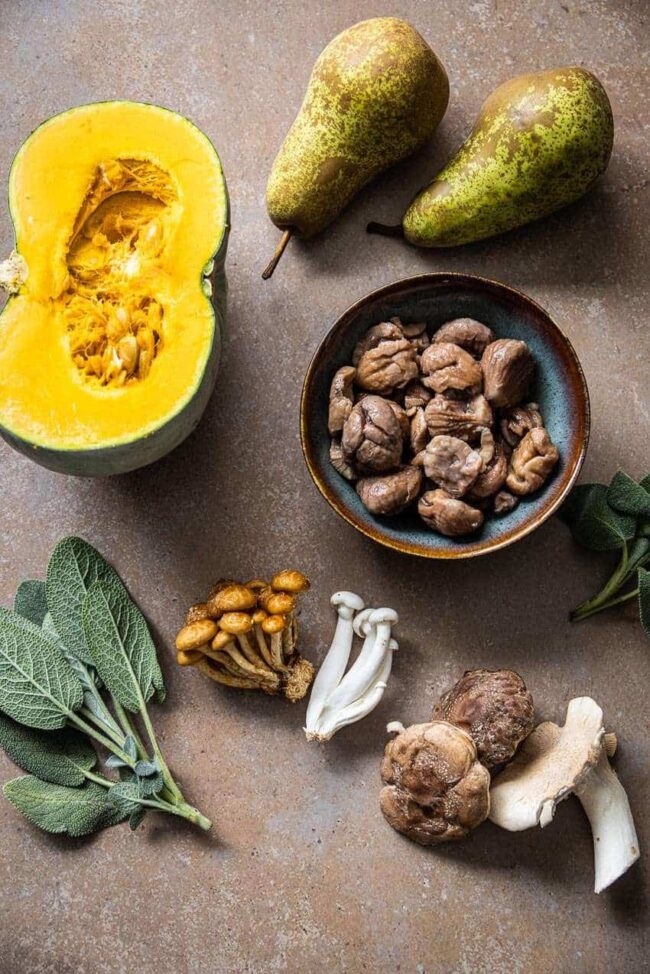 Ingredients for pumpkin soup