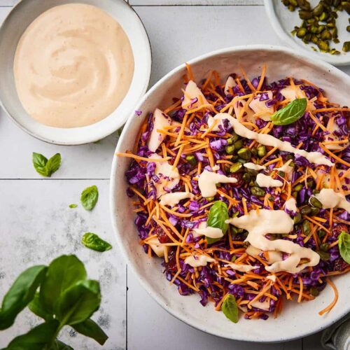 Purple cabbage slaw