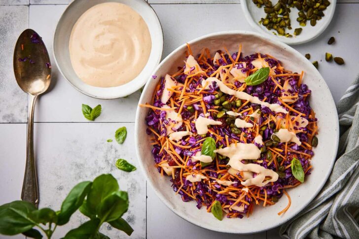 Purple cabbage slaw