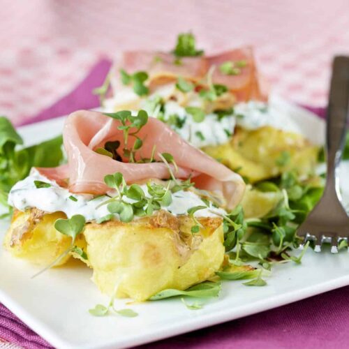 roasted potatoes with cream cheese