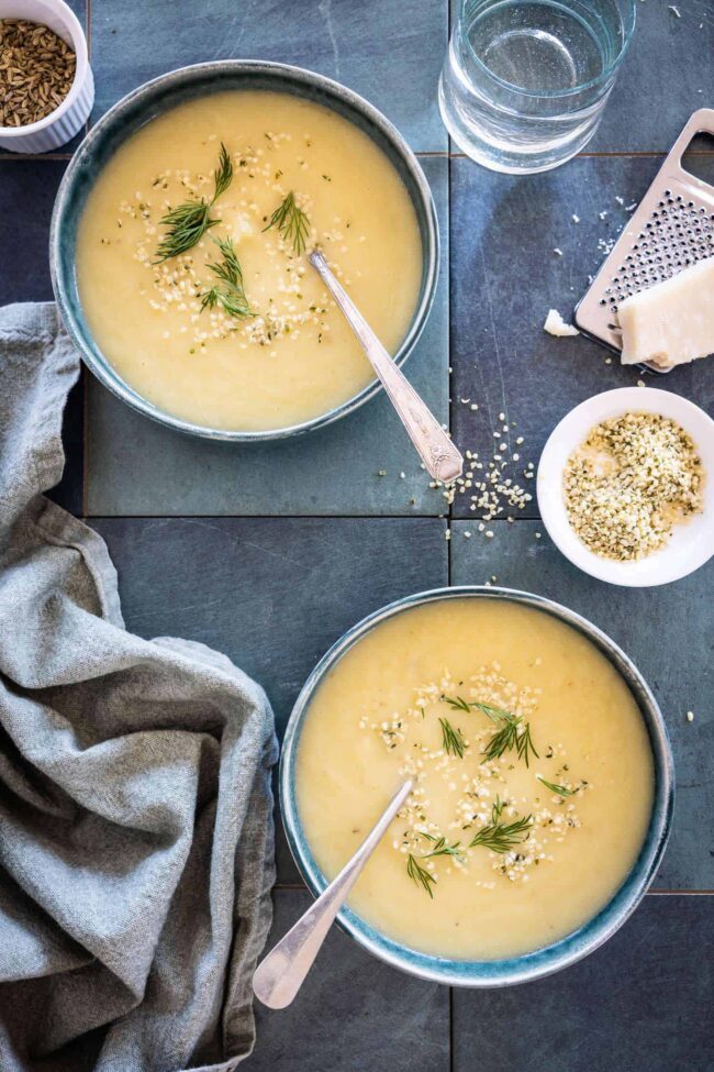 Fennel leek soup