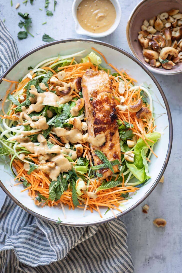 Close-up of the salad bowl