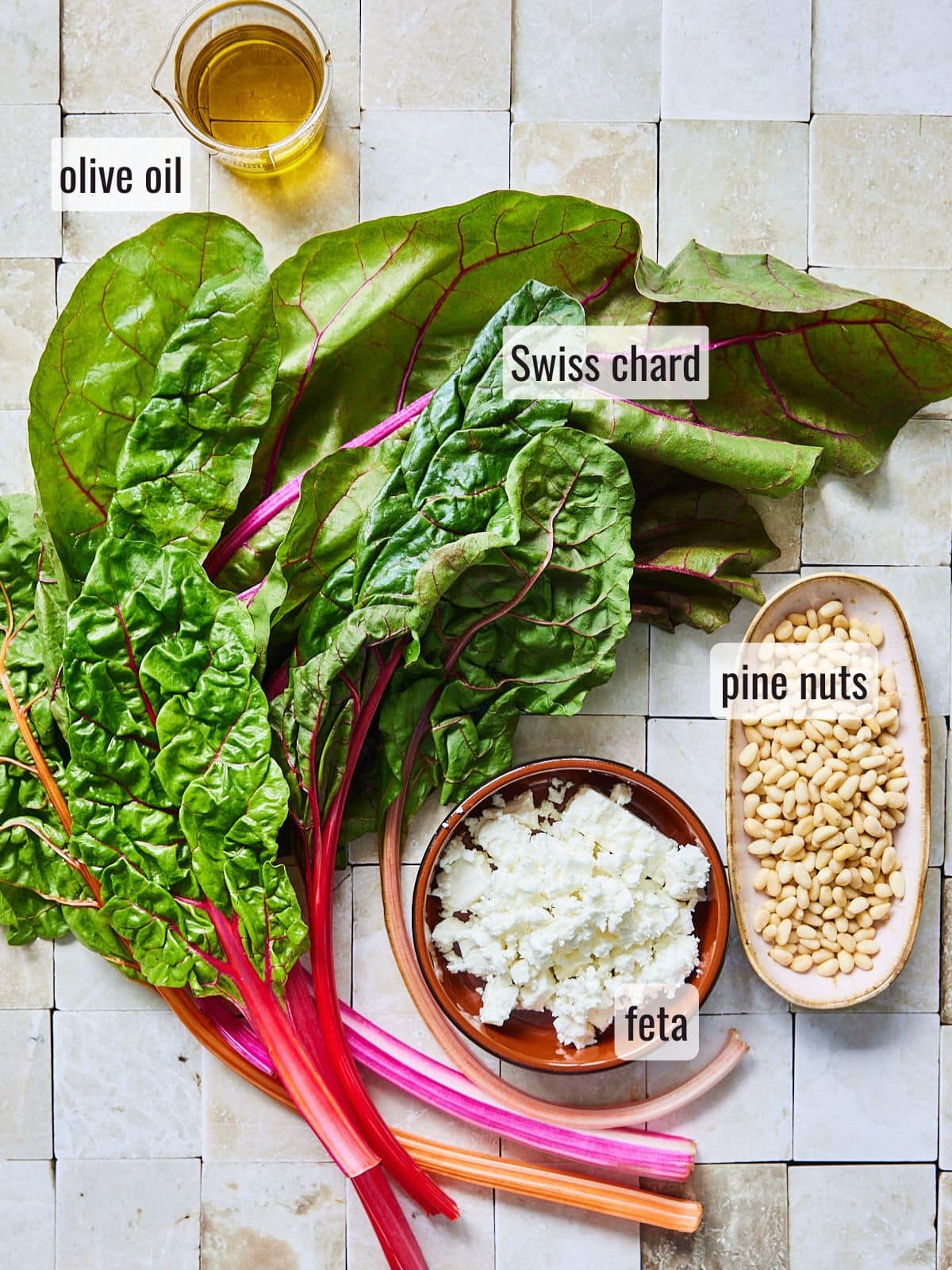 Ingredients for swiss chard