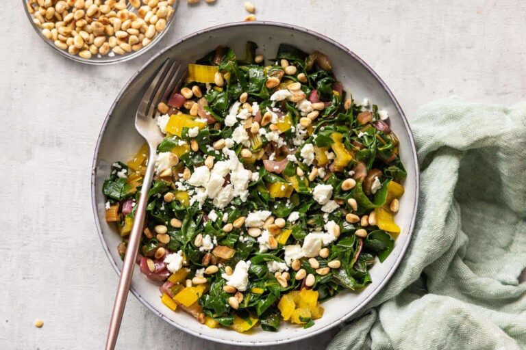 Swiss chard with feta