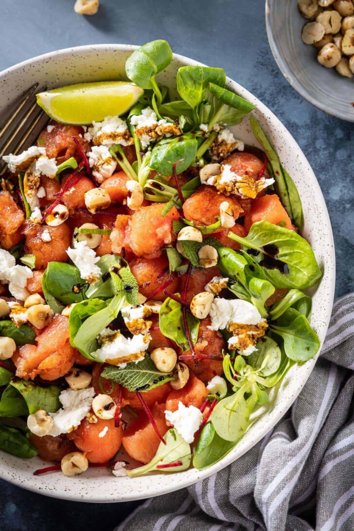 watermelon salad with feta