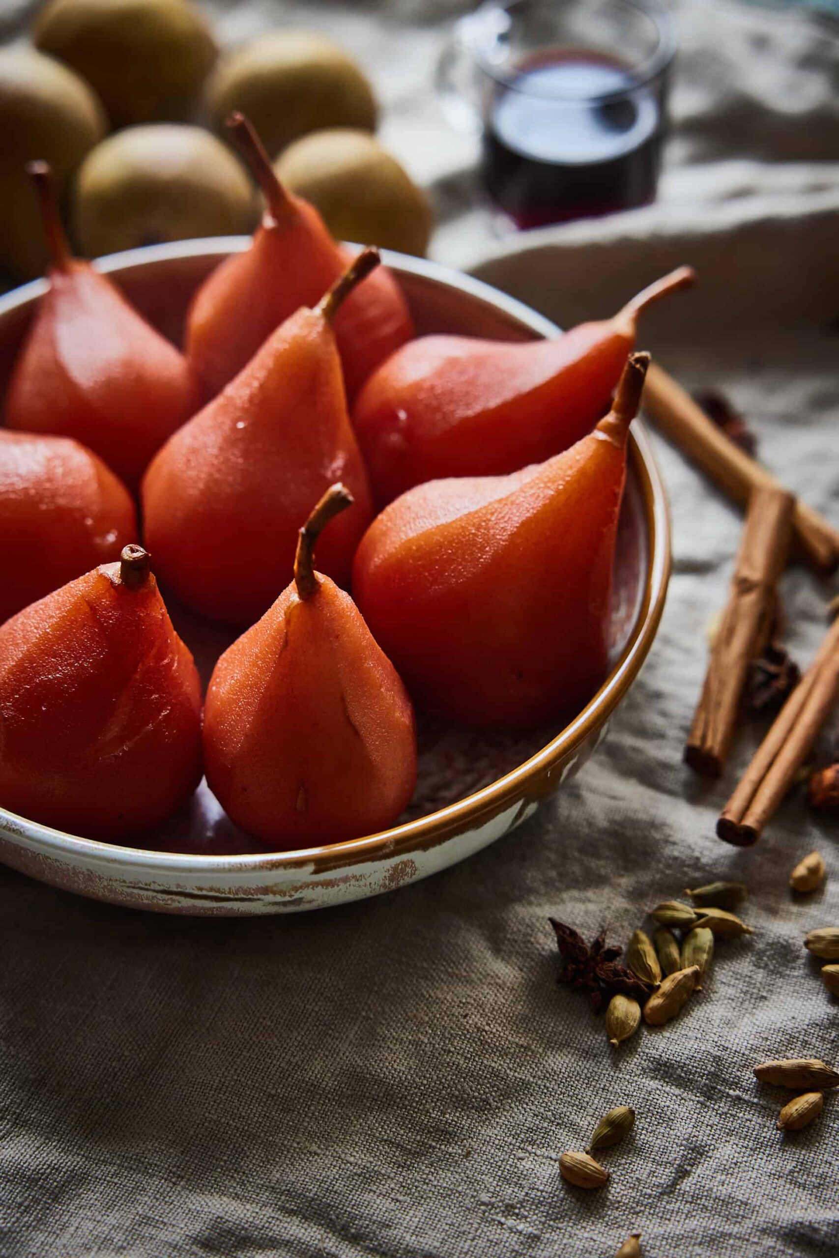 poached pears from the slowcooker