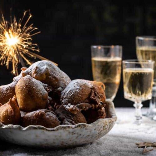 Dutch doughnuts in a bowl