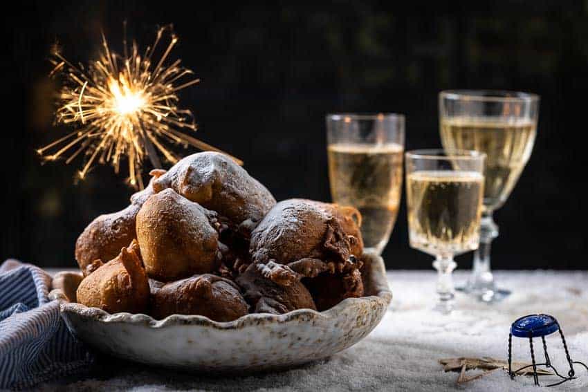 Dutch doughnuts in a bowl